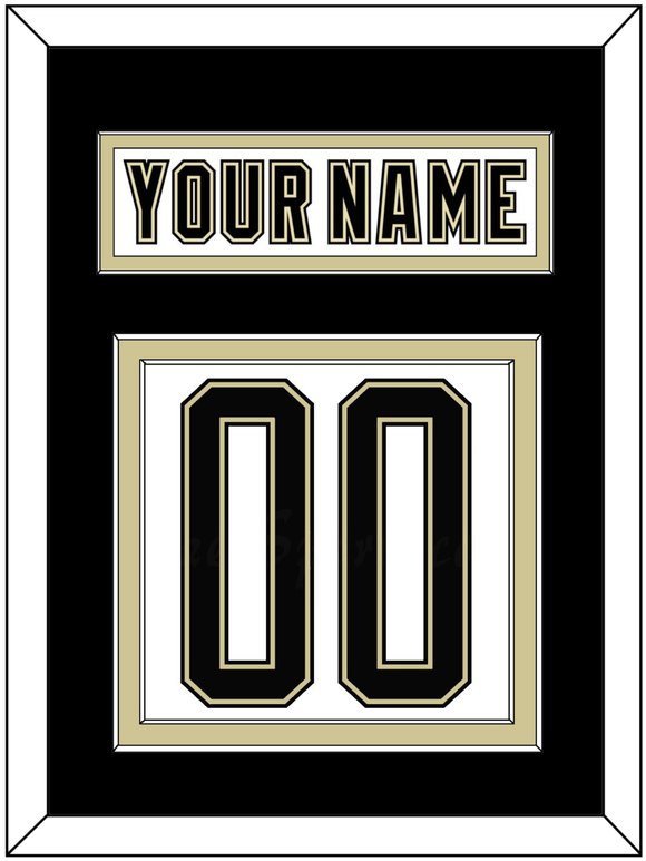 Pittsburgh Nameplate & Number (Back) - 2014 Stadium Series White - Double Mat 3