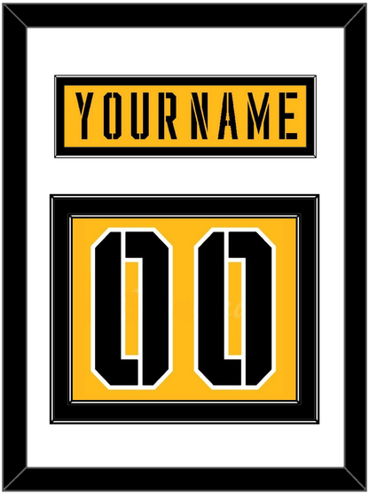Pittsburgh Nameplate & Number (Back) - 2017 Stadium Series Gold - Signature Tier 1