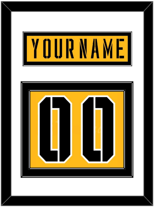 Pittsburgh Nameplate & Number (Back) - 2017 Stadium Series Gold - Signature Tier 1