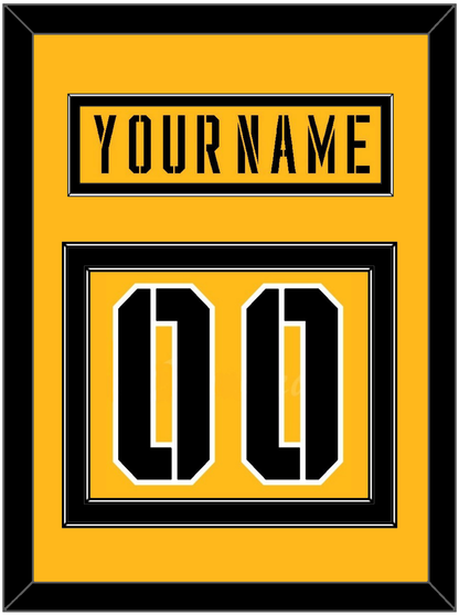 Pittsburgh Nameplate & Number (Back) - 2017 Stadium Series Gold - Signature Tier 2