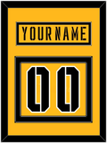 Pittsburgh Nameplate & Number (Back) - 2017 Stadium Series Gold - Double Mat 2