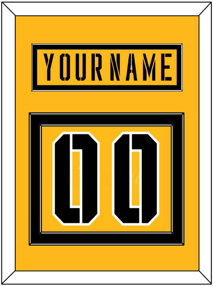 Pittsburgh Nameplate & Number (Back) - 2017 Stadium Series Gold - Signature Tier 2