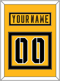 Pittsburgh Nameplate & Number (Back) - 2017 Stadium Series Gold - Double Mat 2