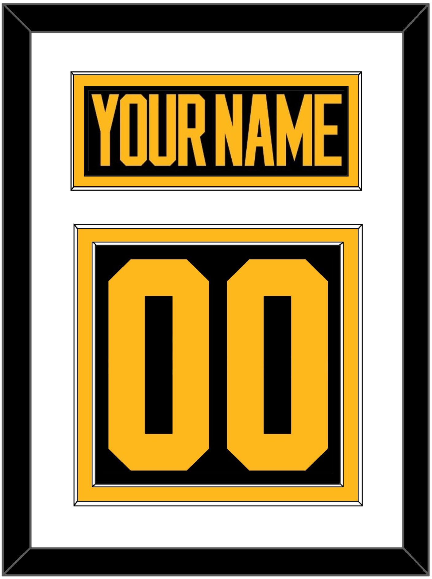 Pittsburgh Nameplate & Number (Back) - 2019 Stadium Series Black - Signature Tier 1
