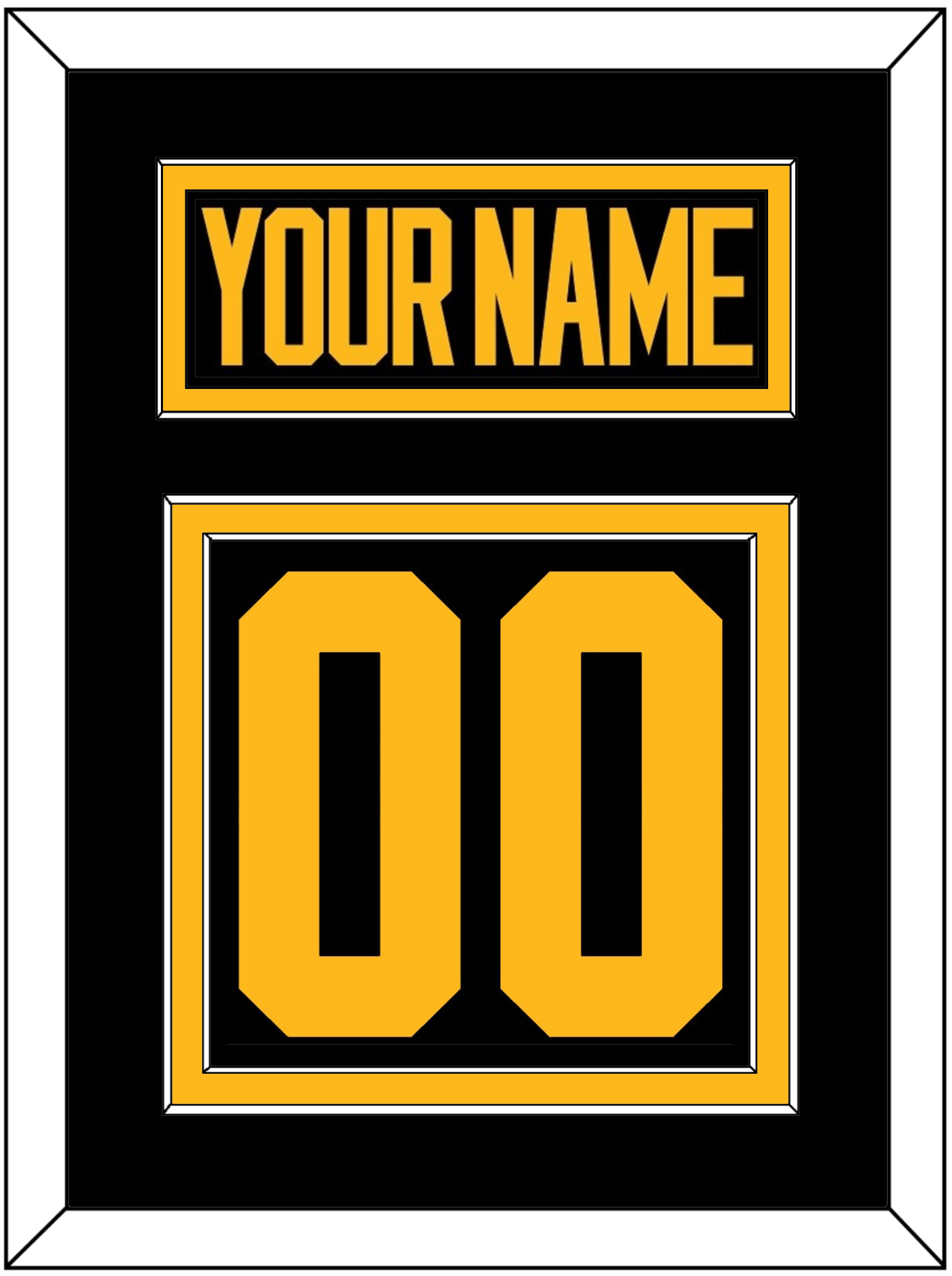 Pittsburgh Nameplate & Number (Back) - 2019 Stadium Series Black - Signature Tier 2