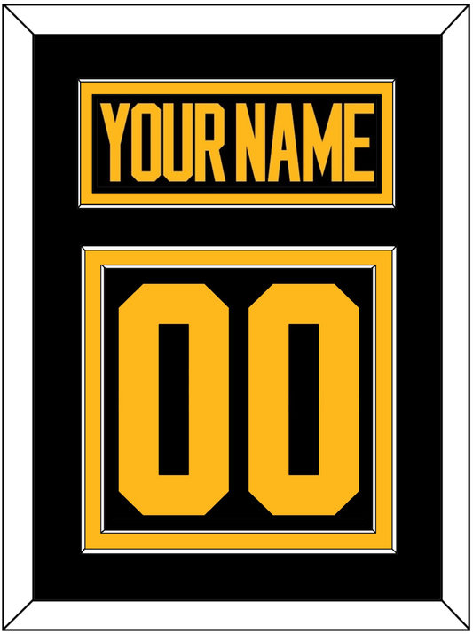 Pittsburgh Nameplate & Number (Back) - 2019 Stadium Series Black - Signature Tier 2