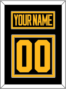 Pittsburgh Nameplate & Number (Back) - 2019 Stadium Series Black - Double Mat 2