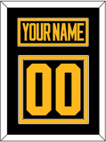 Pittsburgh Nameplate & Number (Back) - 2019 Stadium Series Black - Double Mat 2