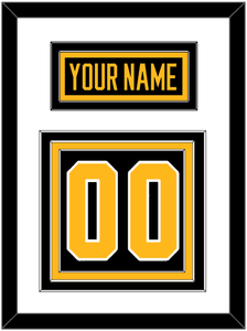 Pittsburgh Nameplate & Number (Back) - Alternate Black - Triple Mat 1