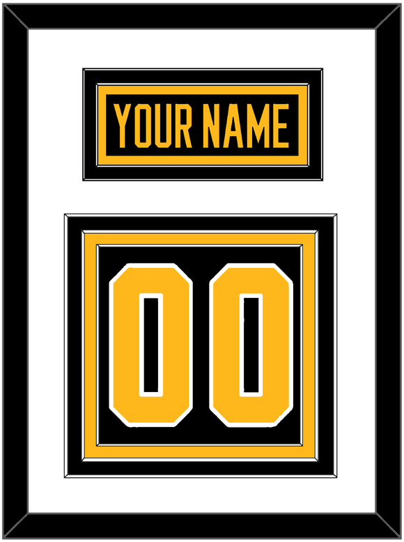 Pittsburgh Nameplate & Number (Back) - Alternate Black - Triple Mat 1