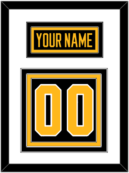 Pittsburgh Nameplate & Number (Back) - Home Black - Premier Tier 1