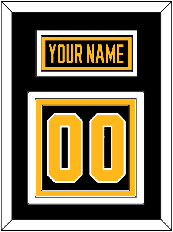 Pittsburgh Nameplate & Number (Back) - Alternate Black - Triple Mat 2