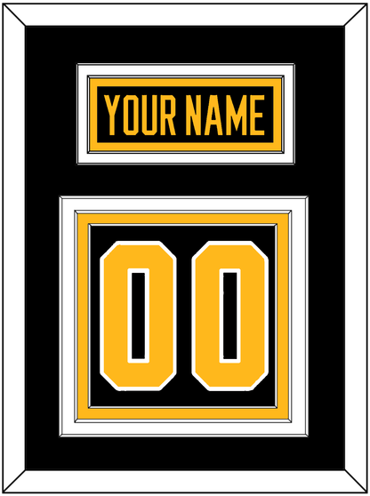 Pittsburgh Nameplate & Number (Back) - Home Black - Premier Tier 2
