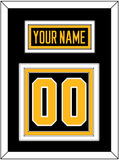 Pittsburgh Nameplate & Number (Back) - Home Black - Triple Mat 2