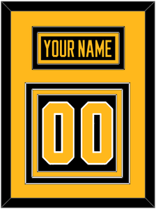 Pittsburgh Nameplate & Number (Back) - Alternate Black - Triple Mat 3