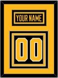 Pittsburgh Nameplate & Number (Back) - Alternate Black - Triple Mat 3