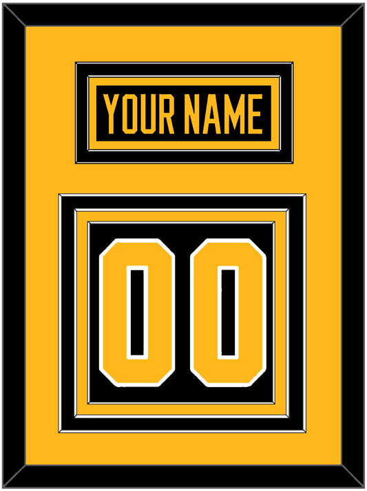 Pittsburgh Nameplate & Number (Back) - Home Black - Premier Tier 3