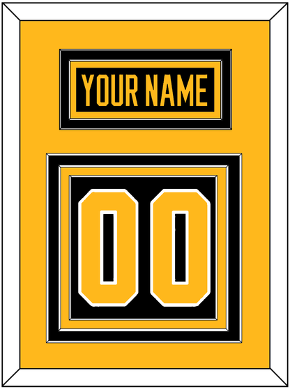 Pittsburgh Nameplate & Number (Back) - Alternate Black (2021-2025) - Premier Tier 3