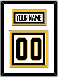 Pittsburgh Nameplate & Number (Back) - Road White - Triple Mat 1