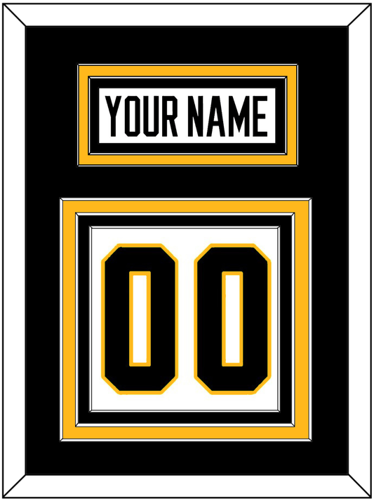 Pittsburgh Nameplate & Number (Back) - Home White (1988-1992) - Premier Tier 2