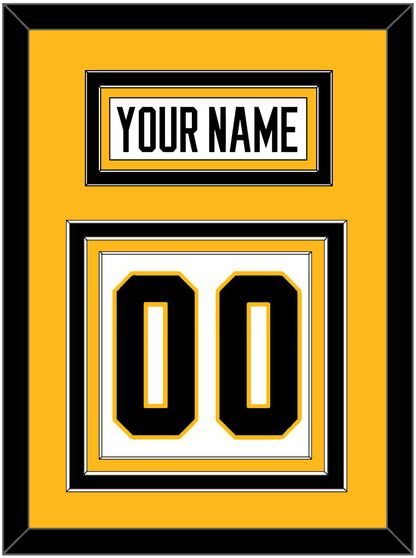 Pittsburgh Nameplate & Number (Back) - Home White (1988-1992) - Premier Tier 3