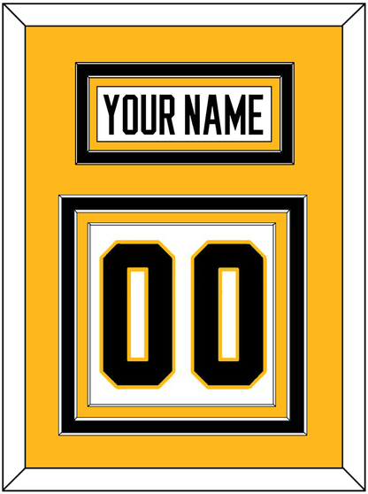 Pittsburgh Nameplate & Number (Back) - Road White - Premier Tier 3