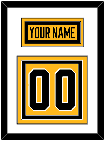 Pittsburgh Nameplate & Number (Back) - Alternate Gold (2018-2021) - Premier Tier 1