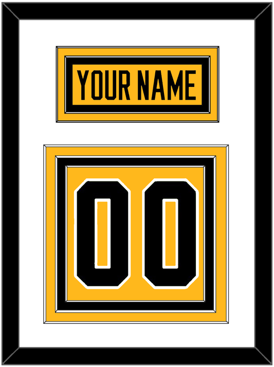 Pittsburgh Nameplate & Number (Back) - Alternate Gold (2018-2021) - Premier Tier 1