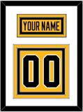 Pittsburgh Nameplate & Number (Back) - Alternate Gold (2018-2021) - Triple Mat 1