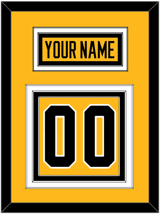 Pittsburgh Nameplate & Number (Back) - Alternate Gold (2018-2021) - Premier Tier 2