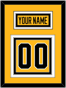 Pittsburgh Nameplate & Number (Back) - Alternate Gold (2018-2021) - Triple Mat 2