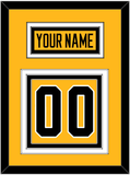 Pittsburgh Nameplate & Number (Back) - Alternate Gold (2018-2021) - Triple Mat 2