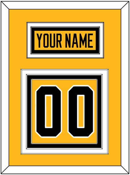 Pittsburgh Nameplate & Number (Back) - Alternate Gold (2018-2021) - Premier Tier 2