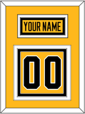 Pittsburgh Nameplate & Number (Back) - Alternate Gold (2018-2021) - Triple Mat 2