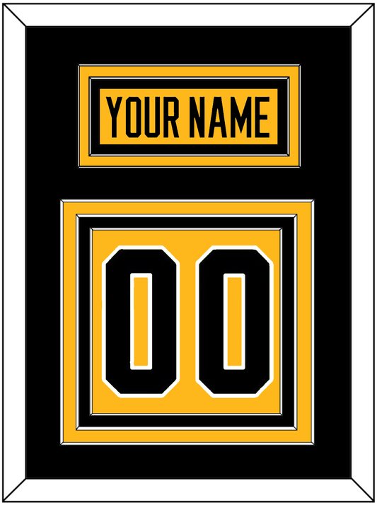 Pittsburgh Nameplate & Number (Back) - Alternate Gold (2018-2021) - Premier Tier 3