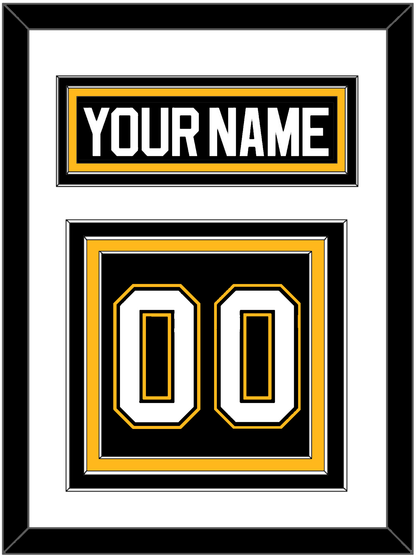 Pittsburgh Nameplate & Number (Back) - Road/Alternate Black (1995-2002) - Premier Tier 1