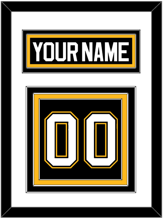 Pittsburgh Nameplate & Number (Back) - Road/Alternate Black (1995-2002) - Premier Tier 1
