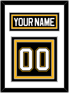 Pittsburgh Nameplate & Number (Back) - Road/Alternate Black (1995-2002) - Triple Mat 1