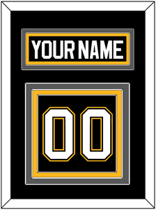 Pittsburgh Nameplate & Number (Back) - Road/Alternate Black (1995-2002) - Triple Mat 3