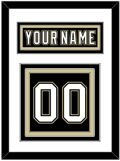 Pittsburgh Nameplate & Number (Back) - Home Black (2007-2016) - Premier Tier 1