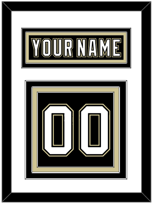 Pittsburgh Nameplate & Number (Back) - Home Black (2007-2016) - Premier Tier 1