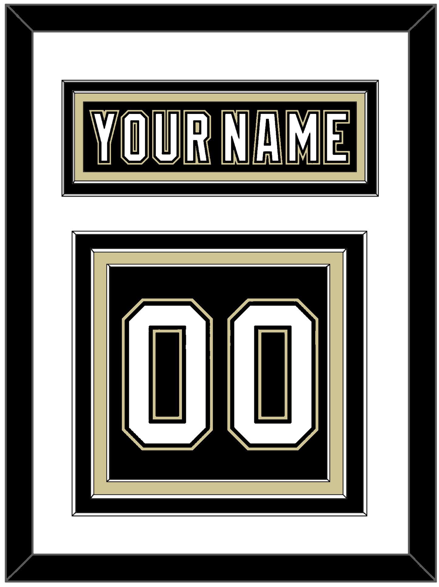 Pittsburgh Nameplate & Number (Back) - Black Jersey (2000-2007) - Premier Tier 1