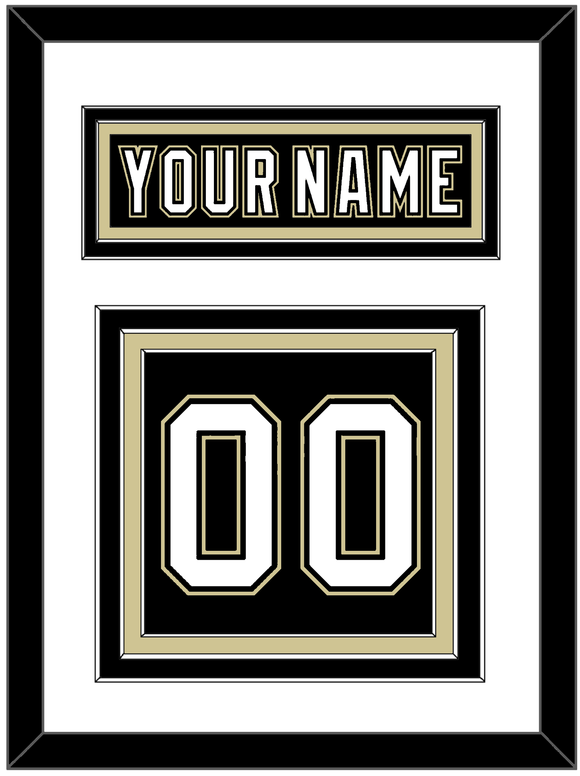 Pittsburgh Nameplate & Number (Back) - Black Jersey (2000-2007) - Triple Mat 1