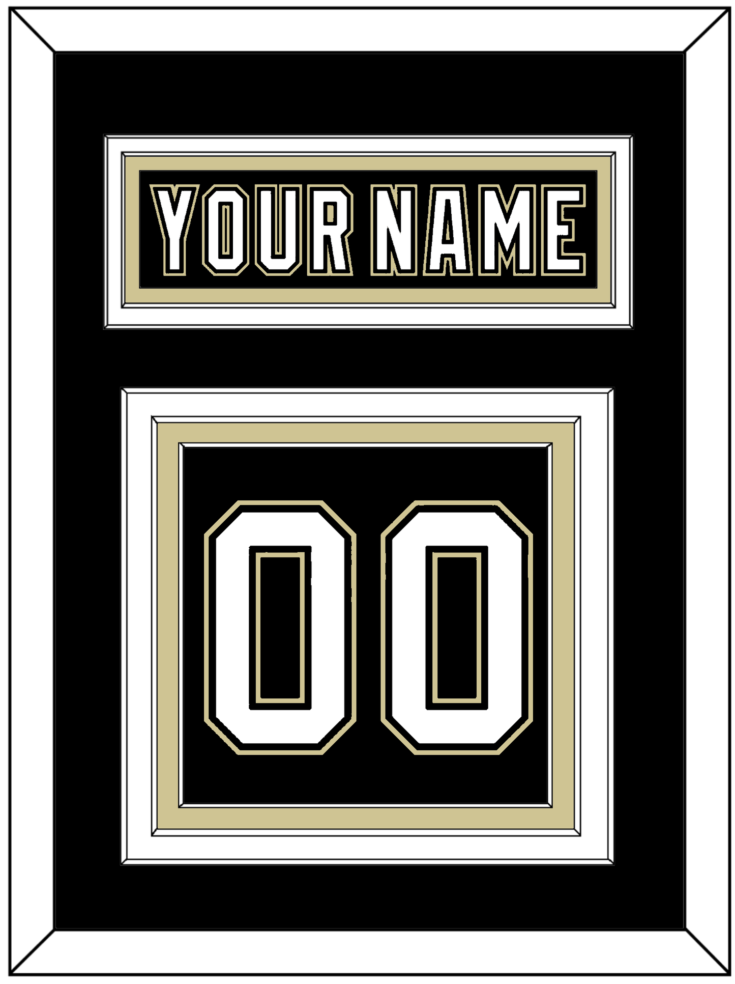 Pittsburgh Nameplate & Number (Back) - Home Black (2007-2016) - Premier Tier 2