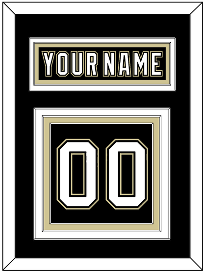 Pittsburgh Nameplate & Number (Back) - Home Black (2007-2016) - Premier Tier 2