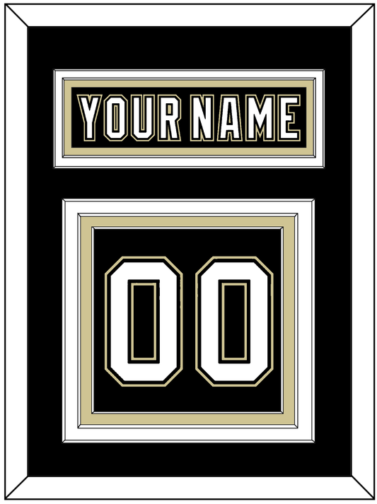 Pittsburgh Nameplate & Number (Back) - Home Black (2007-2016) - Premier Tier 2