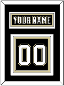 Pittsburgh Nameplate & Number (Back) - Black Jersey (2000-2007) - Triple Mat 2