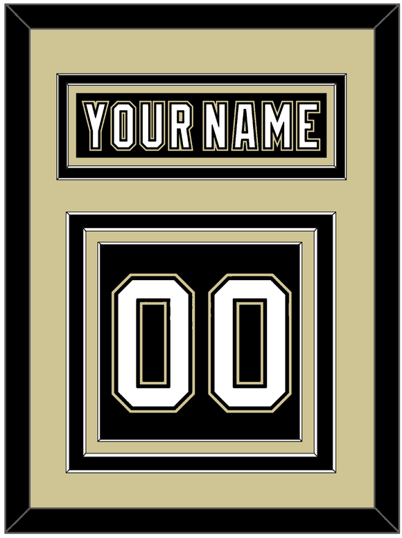 Pittsburgh Nameplate & Number (Back) - Home Black (2007-2016) - Triple Mat 3