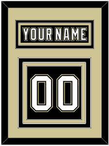 Pittsburgh Nameplate & Number (Back) - Black Jersey (2000-2007) - Triple Mat 3