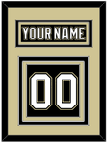 Pittsburgh Nameplate & Number (Back) - Black Jersey (2000-2007) - Triple Mat 3